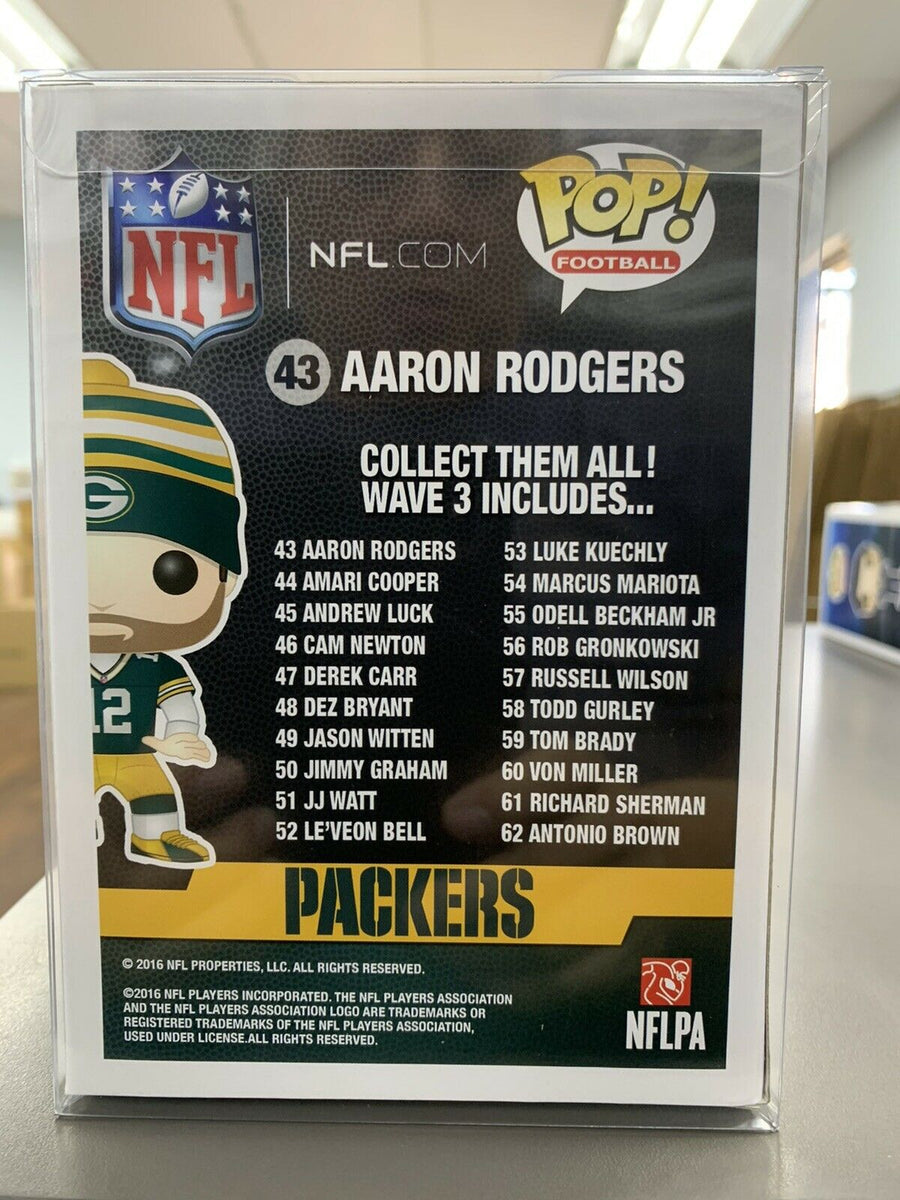 Funko Pop! NFL Packers AARON RODGERS Figure #43 w/ Protector