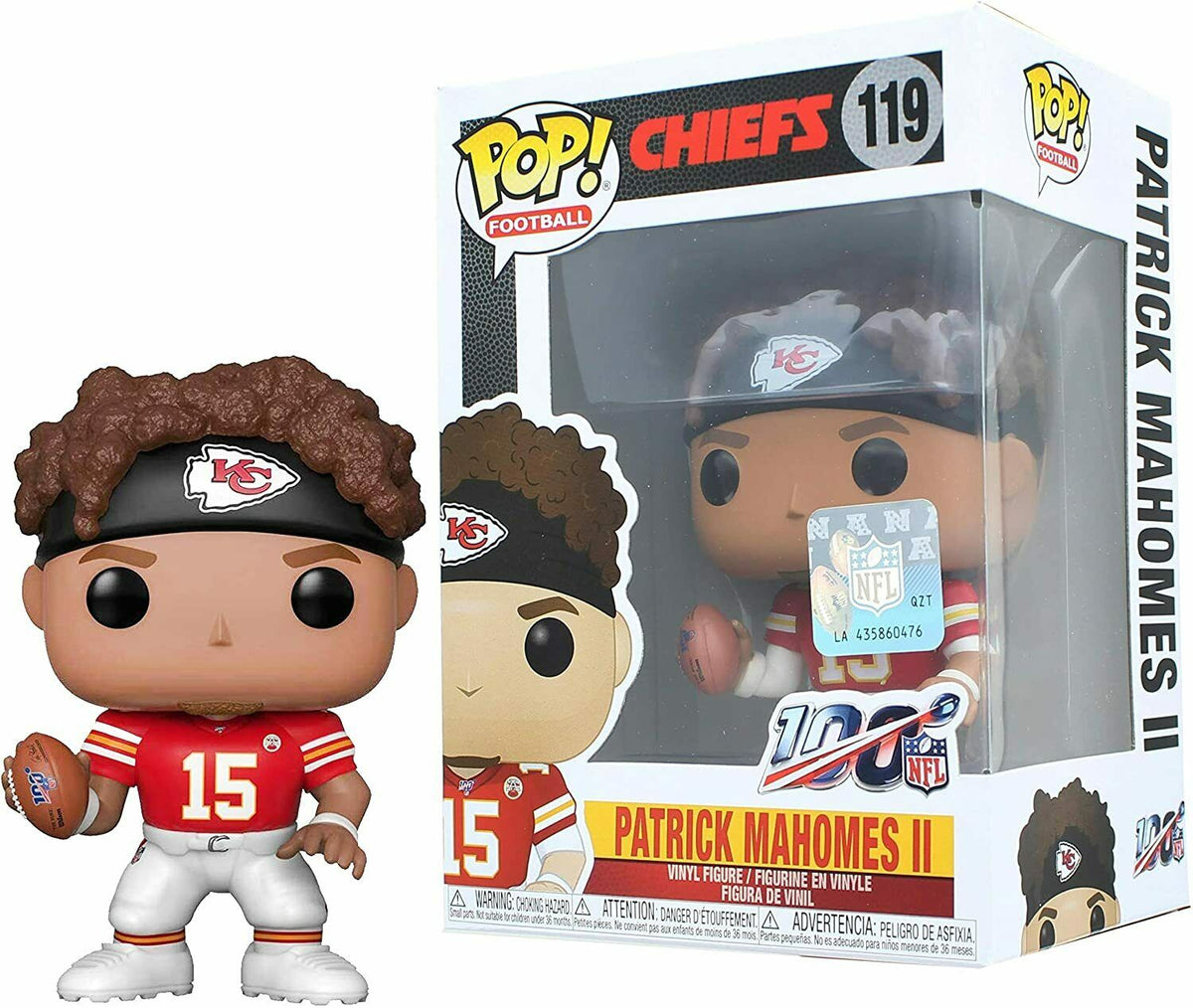 Funko POP! NFL Chiefs PATRICK MAHOMES II Red Jersey #148 Figure w/ Pro –  Toystops