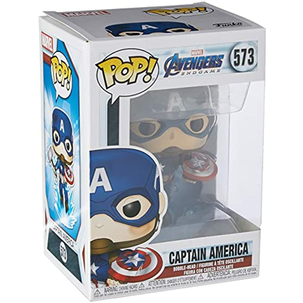 Funko POP! Marvel: Avengers Endgame CAPTAIN AMERICA Figure #573 DAMAGE BOX