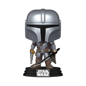 Funko Pop! Star Wars: The Mandalorian - The Mandalorian with Darksaber w/ Protector