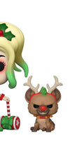Load image into Gallery viewer, Funko Pop! DC Heroes: DC Holiday - Harley Quinn with Helper Figure w/ Protector