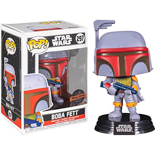 Funko POP! Star Wars BOBA FETT Special Edition Figure #297 w/ Protector