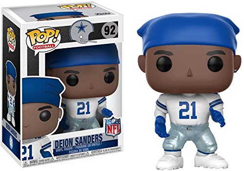 Funko POP! NFL Dallas Cowboys DEION SANDERS White Jersey Figure #92 w/ Protector