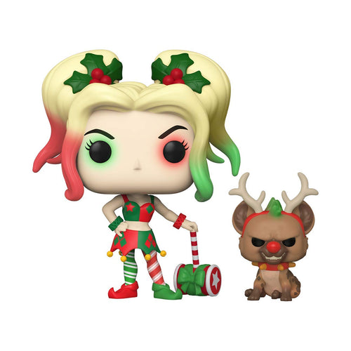 Funko Pop! DC Heroes: DC Holiday - Harley Quinn with Helper Figure w/ Protector