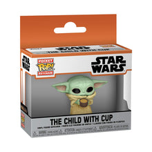 Load image into Gallery viewer, Funko Pop! The Mandalorian Cute Keychain Grogu with Cup