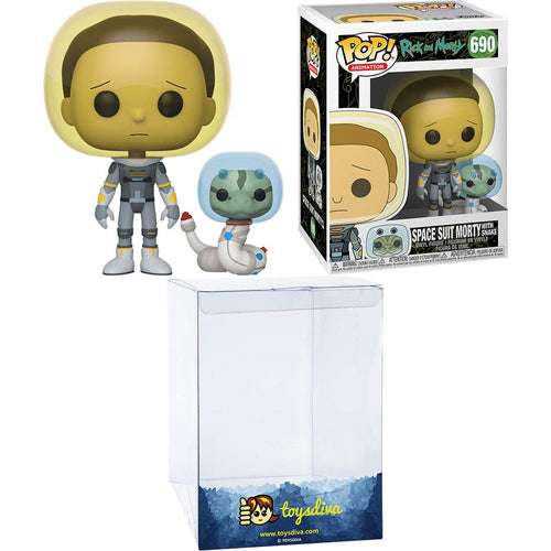 Funko POP  Space Suit Morty with Snake Figure w/Protector