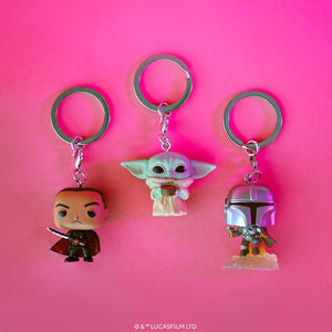 Funko Pop! The Mandalorian Cute Keychain Grogu with Cup