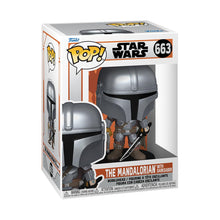 Load image into Gallery viewer, Funko Pop! Star Wars: The Mandalorian - The Mandalorian with Darksaber w/ Protector