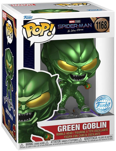 Pop! Marvel: Spider-Man: No Way Home - Green Goblin Special Edition Metallic Exclusive w/ Protector
