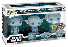 Load image into Gallery viewer, Funko Pop! Star Wars: Across The Galaxy - Force Ghost 3 Pack, Anakin, Yoda, OBI-Wan Kenobi, (55624), Amazon Exclusive