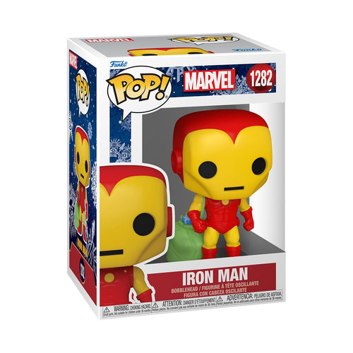 Funko Pop! Marvel Holiday: Iron Man figure w/ Protector
