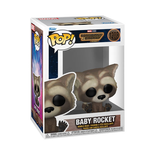 Funko Pop! Marvel: Guardians of The Galaxy Volume 3 - Baby Rocket Figure w/ Protector
