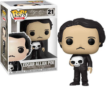 Load image into Gallery viewer, Funko Pop! Icons: Edgar Allan Poe w/Skull Figure w/ Protector