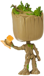 Funko POP! Marvel: Avengers Infinity War - Groot with Stormbreaker Figure w/ Protector