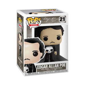 Funko Pop! Icons: Edgar Allan Poe w/Skull Figure w/ Protector