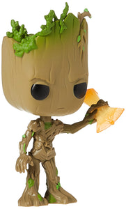 Funko POP! Marvel: Avengers Infinity War - Groot with Stormbreaker Figure w/ Protector