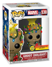 Load image into Gallery viewer, Funko POP! Marvel Holiday Groot Lights Glow in The Dark Exclusive w/ Protector