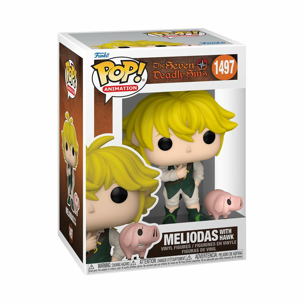 Funko POP! & Buddy: Seven Deadly Sins - Meliodas with Hawk Figure w/ Protector