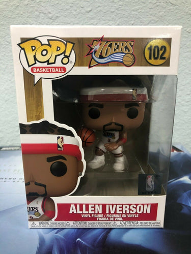 Funko POP! NBA Legends ALLEN IVERSON Sixers Home Figure #102 w/ Protector
