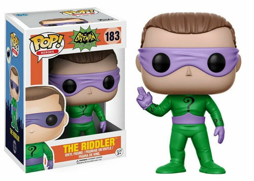 Funko POP! Heroes: Batman Classic TV Series THE RIDDLER Figure #183 DAMAGE BOX