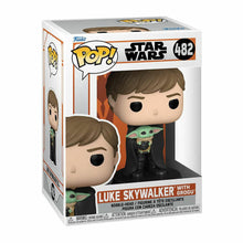 Load image into Gallery viewer, Funko POP! Star Wars: Mandalorian LUKE SKYWALKER with Grogu #482 w/ Protector
