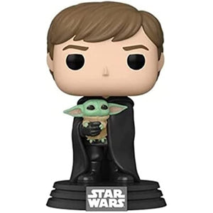 Funko POP! Star Wars: Mandalorian LUKE SKYWALKER with Grogu #482 w/ Protector