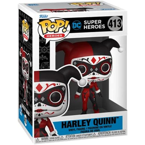 Funko POP Heroes: Dia De Los DC - Harley Quinn Figure w/ Protector