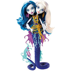 Monster High Great Scarrier Reef PERI & PEARL SERPENTINE Doll