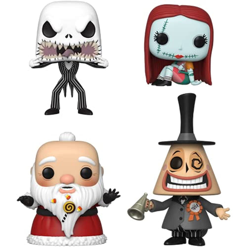 Funko The Nightmare Before Christmas Pop! Sandy Claws Sally Sewing Mayor & Jack Skellington Vinyl Figure Set Hot Topic Exclusive