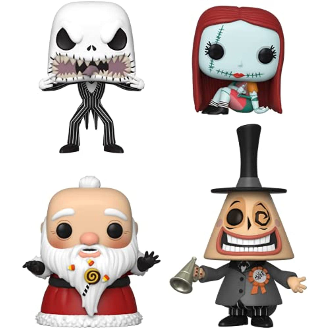 Funko The Nightmare Before Christmas Pop! Sandy Claws Sally Sewing Mayor & Jack Skellington Vinyl Figure Set Hot Topic Exclusive