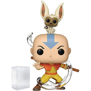 Funko Avatar: The Last Airbender - Aang with Momo Pop! Vinyl Figure (Includes Compatible Pop Box Protector Case)