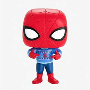 Funko Pop Marvel: Holiday - Spider-Man with Ugly Sweater Figure w/Protector