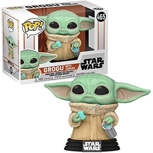 POP Funko Star Wars: The Mandalorian - The Child, Grogu with Cookie w/Protector