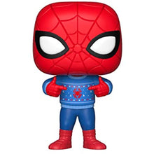 Load image into Gallery viewer, Funko Pop Marvel: Holiday - Spider-Man with Ugly Sweater Figure w/Protector