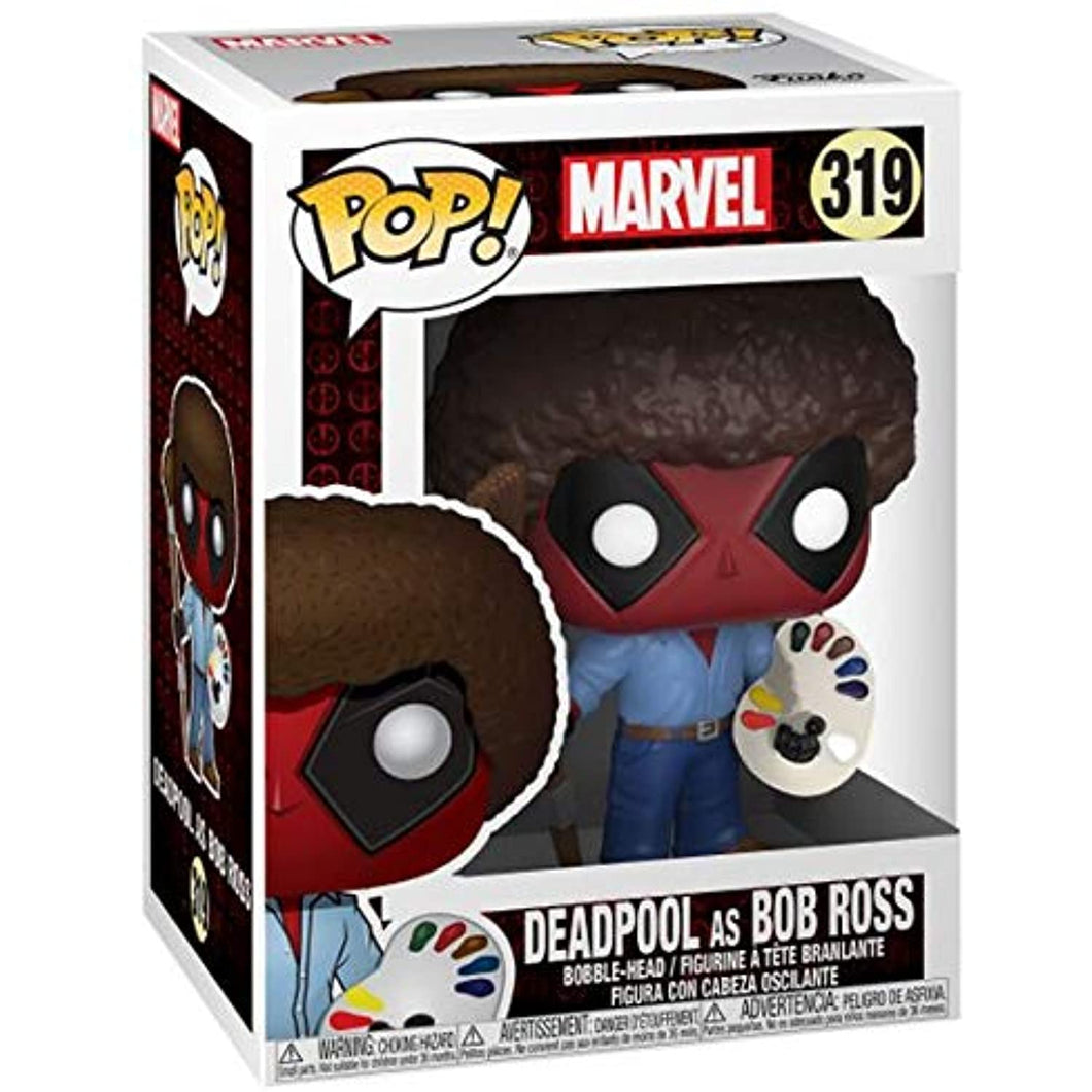 Funko POP! Marvel DEADPOOL as BOB ROSS Figure #319 w/ Protector