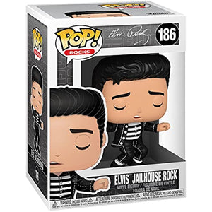Funko POP! Rocks ELVIS JAILHOUSE ROCK Figure #186 w/ Protector