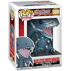 Funko POP! Animation: Yu-Gi-Oh!  BLUE-EYES WHITE DRAGON Figure #389 w/ Protector