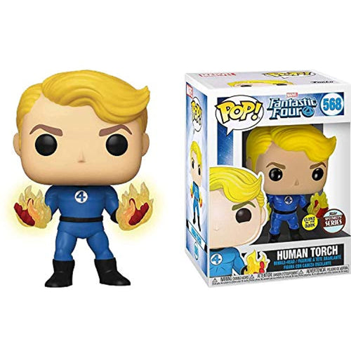 Funko POP! Marvel: Fantastic 4 HUMAN TORCH Specialty Series Figure w/ Protector