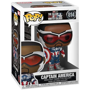 Funko Pop! Marvel: Falcon and The Winter Soldier - Captain America (Sam Wilson) w/ Protector