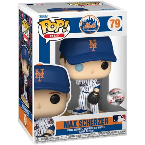 Funko Pop! MLB: Mets - Max Scherzer (Home Jersey) Figure w/ Protector