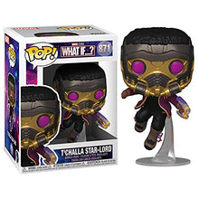 Load image into Gallery viewer, Funko POP! Marvel Studios What If..? T&#39;CHALLA STAR-LORD Figure #871 w/ Protector
