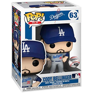 Funko POP! MLB Dodgers CODY BELLINGER Road Uniform Figure #63 w/ Protector