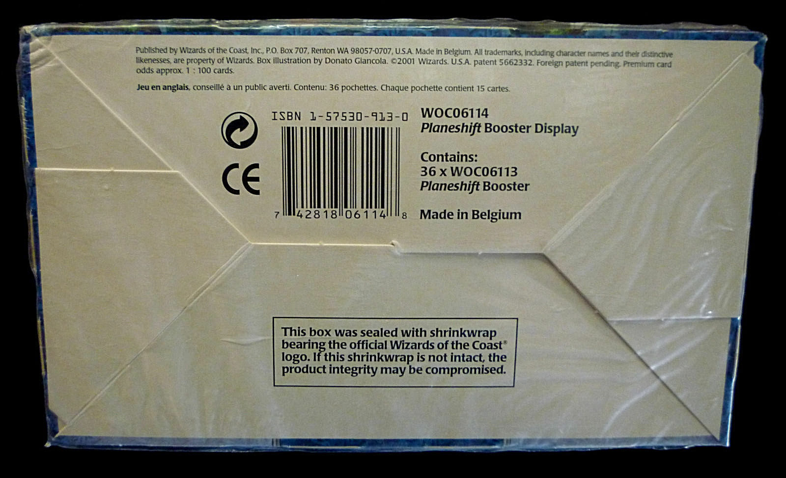 MTG Planeshift CCG Booster Box 2001 MTG WOTC Magic the Gathering Factory Seal MTG Planeshift CCG Booster Box 2001 MTG WOTC Magic the Gathering Factory Seal