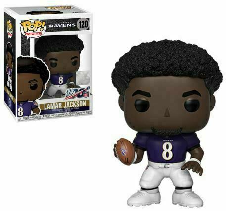 Funko POP! NFL LAMAR JACKSON Baltimore Ravens Figure #120 DAMAGE BOX