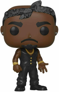Funko POP! Rocks TUPAC SHAKUR in Vest with Bandana Figure #158 w/ Protector