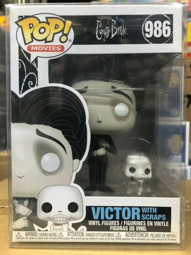 Funko POP! Movies: Corpse Bride VICTOR with Scraps Figure #986 w/ Protector