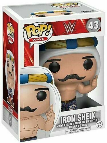Funko POP! WWE: IRON SHEK Figure #43 DAMAGE BOX