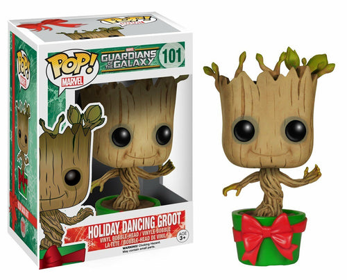 Funko POP! Guardians Of The Galaxy HOLIDAY DANCING GROOT  #101 w/ Protector