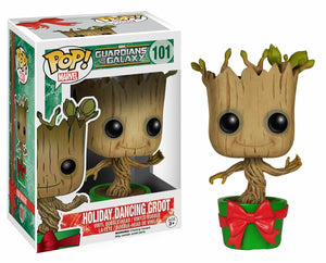Funko POP! Guardians Of The Galaxy HOLIDAY DANCING GROOT  #101 w/ Protector