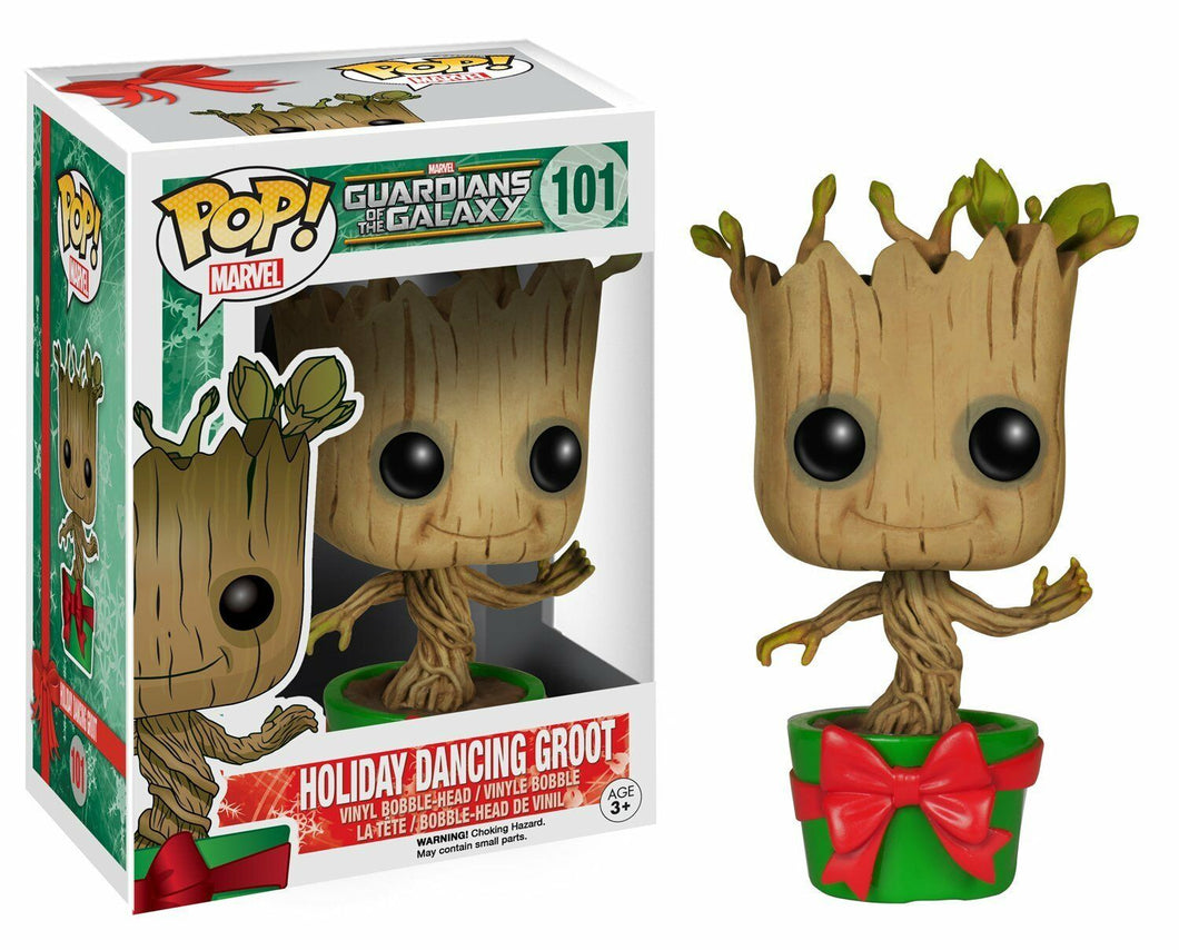 Funko POP! Guardians Of The Galaxy HOLIDAY DANCING GROOT  #101 w/ Protector